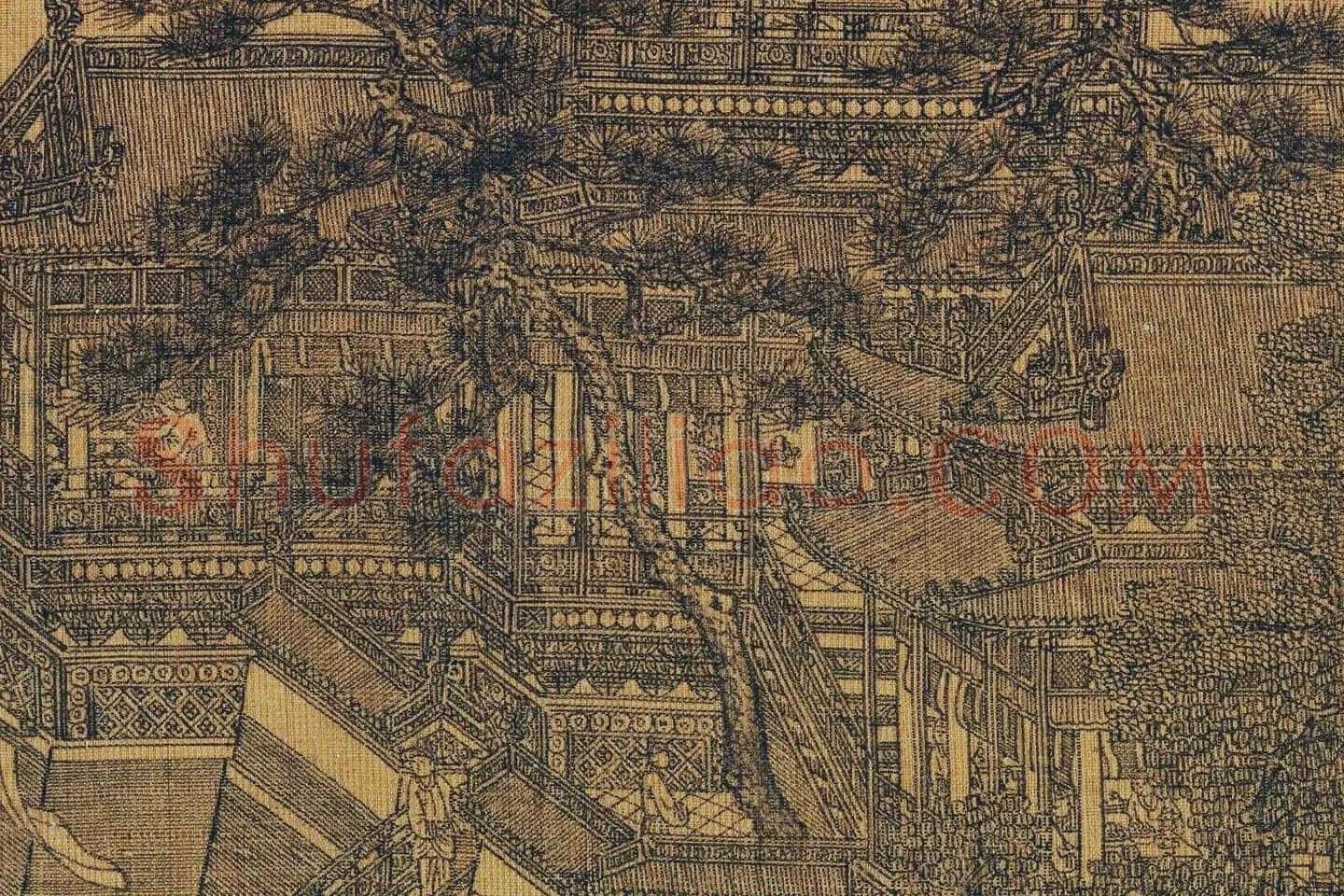 夏永界画《黄楼赋图》局部 (3)