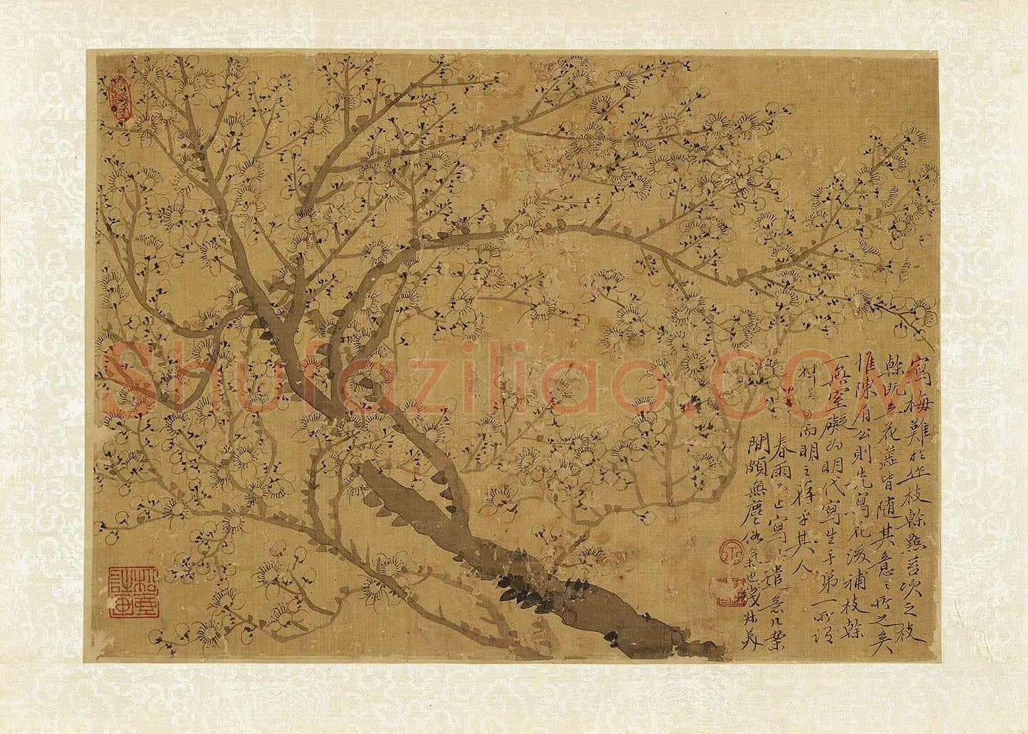 钱杜《写梅图》页