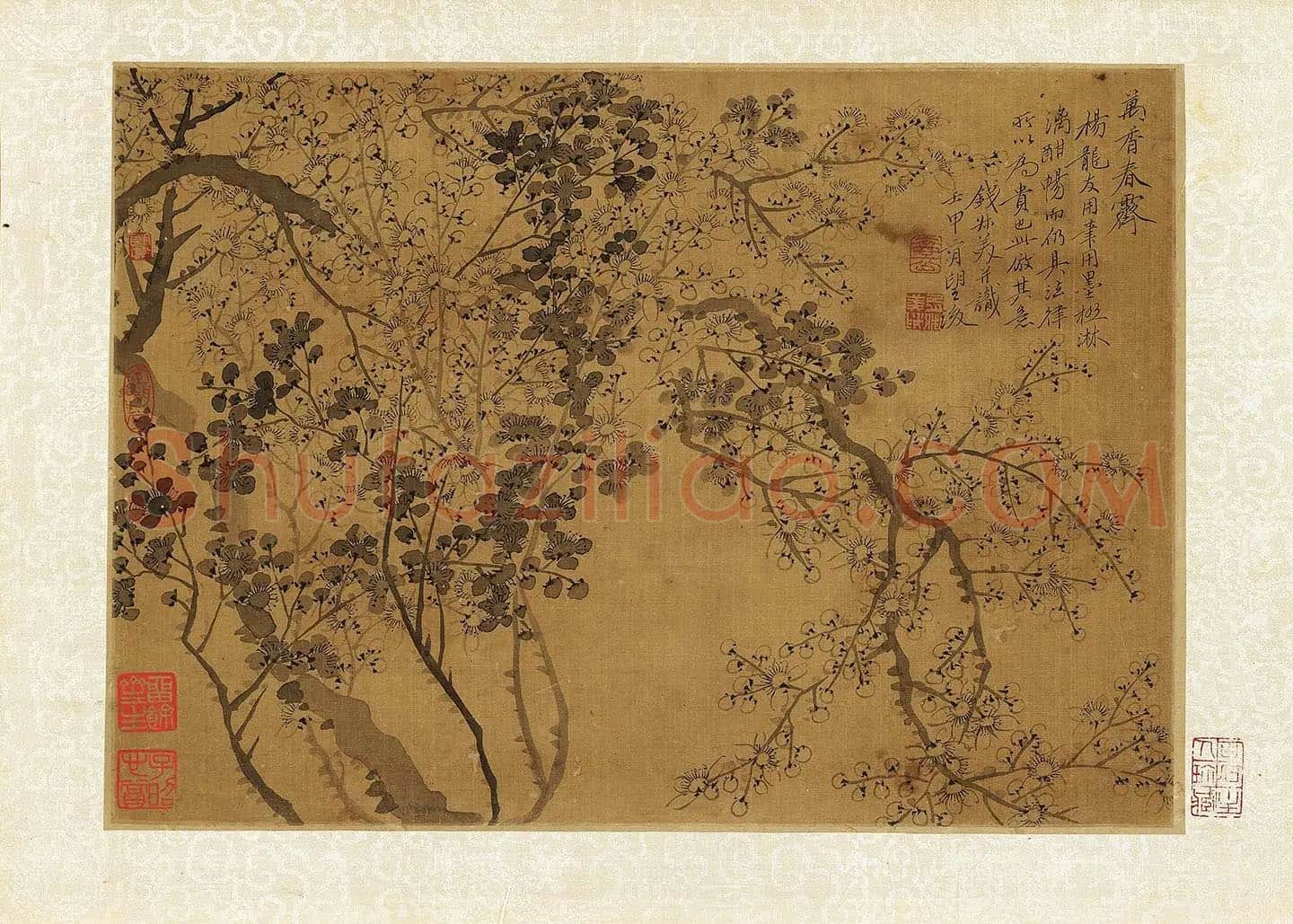 钱杜画梅花《万香春霁图》页