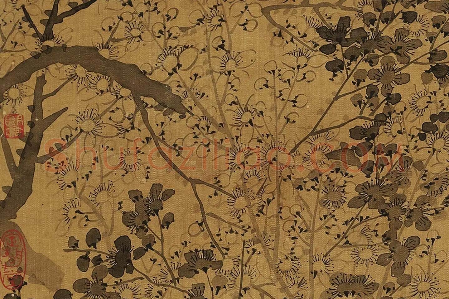 钱杜《万香春霁图》局部 (1)