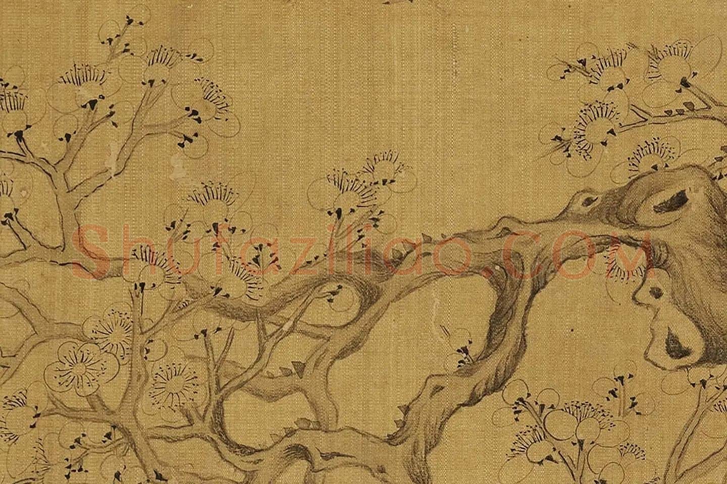 钱杜《梅花图》局部 (2)