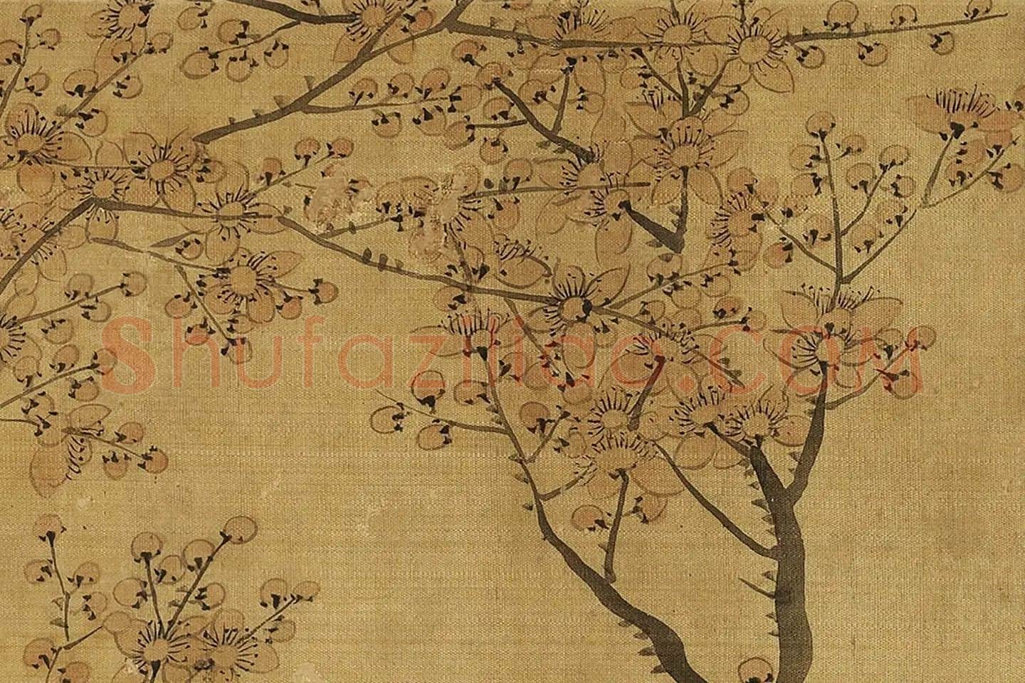 钱杜墨梅图《仿宋人临本》局部 (1)