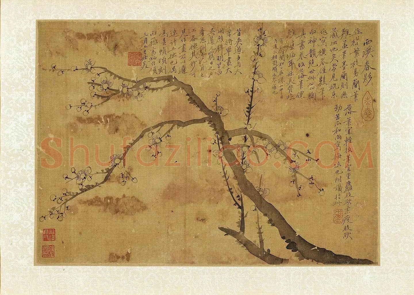钱杜画梅花《西溪春影图》
