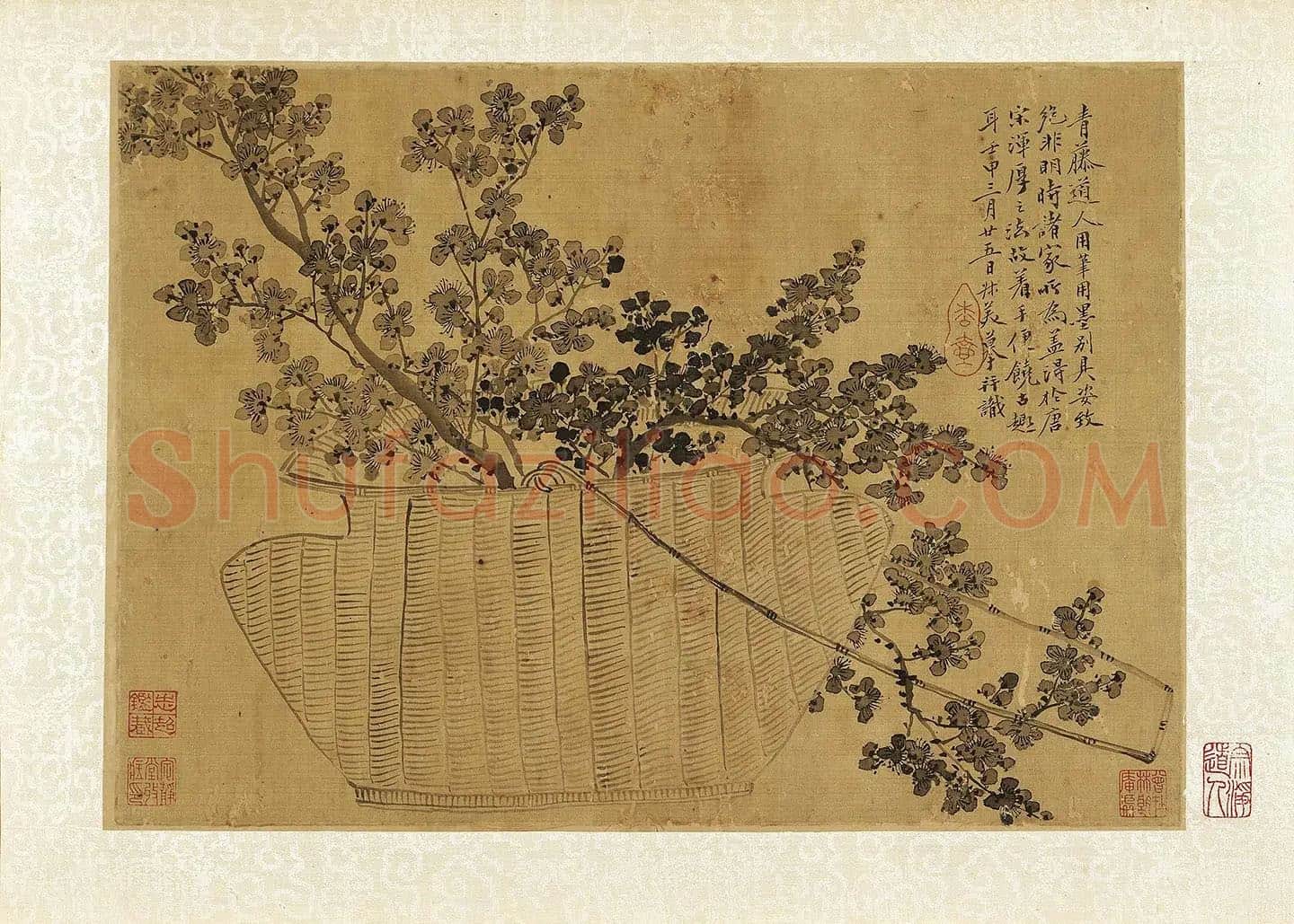 钱杜画梅花图《仿青藤道人》