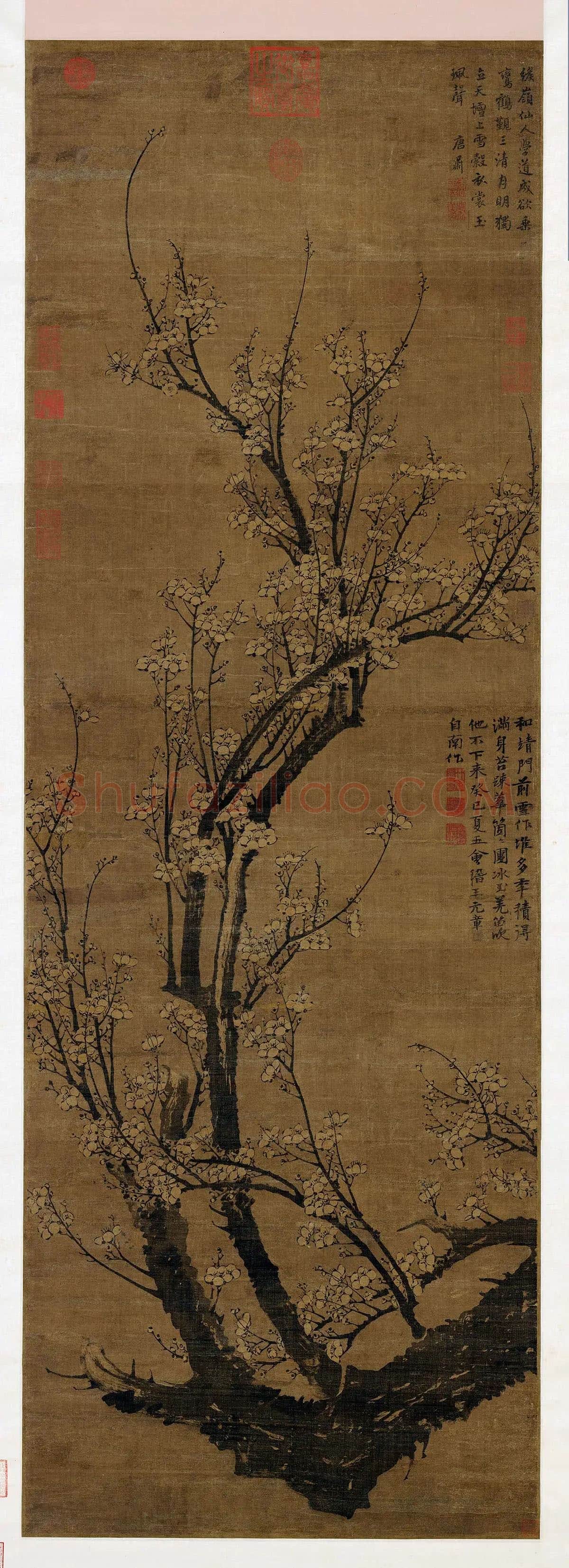 王冕墨梅《画南枝春早图》