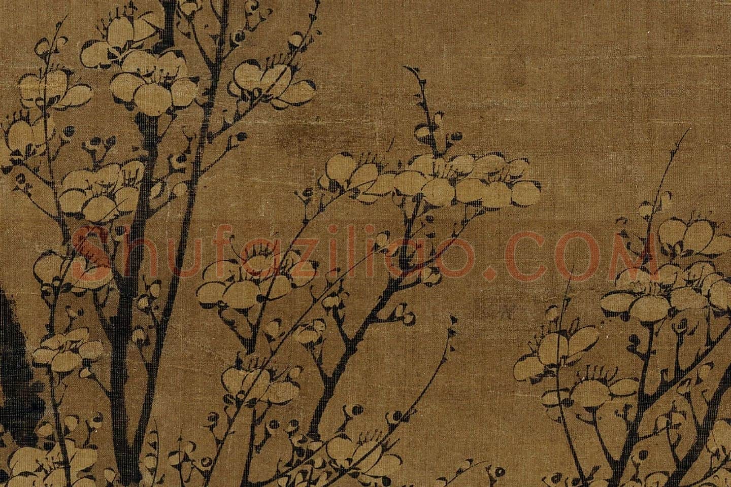 王冕墨梅《画南枝春早图》局部 (2)
