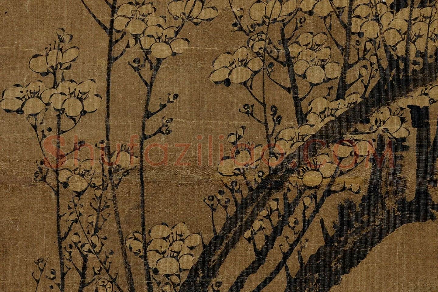 王冕墨梅《画南枝春早图》局部 (3)