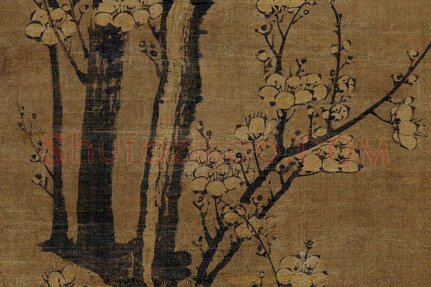 王冕墨梅《画南枝春早图》局部 (5)