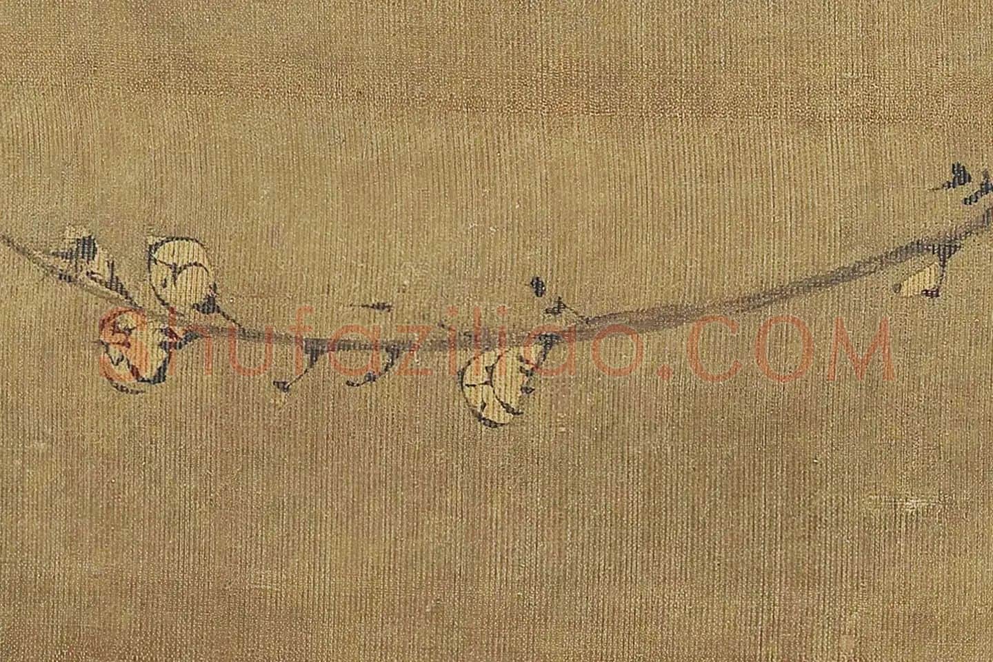 王冕画梅花《南枝春早图》高清大图局部 (16)