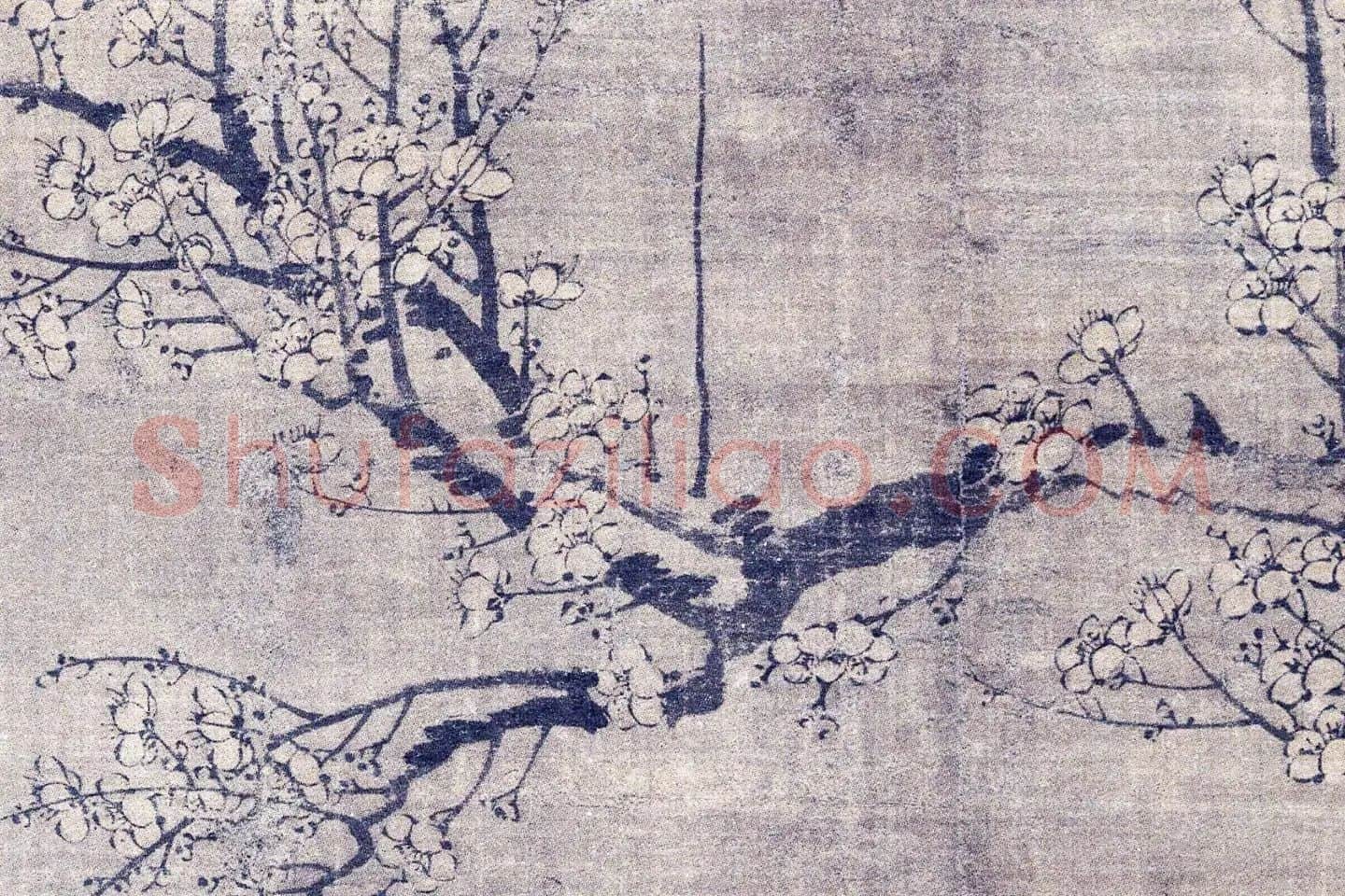元王冕梅花图轴局部 (3)