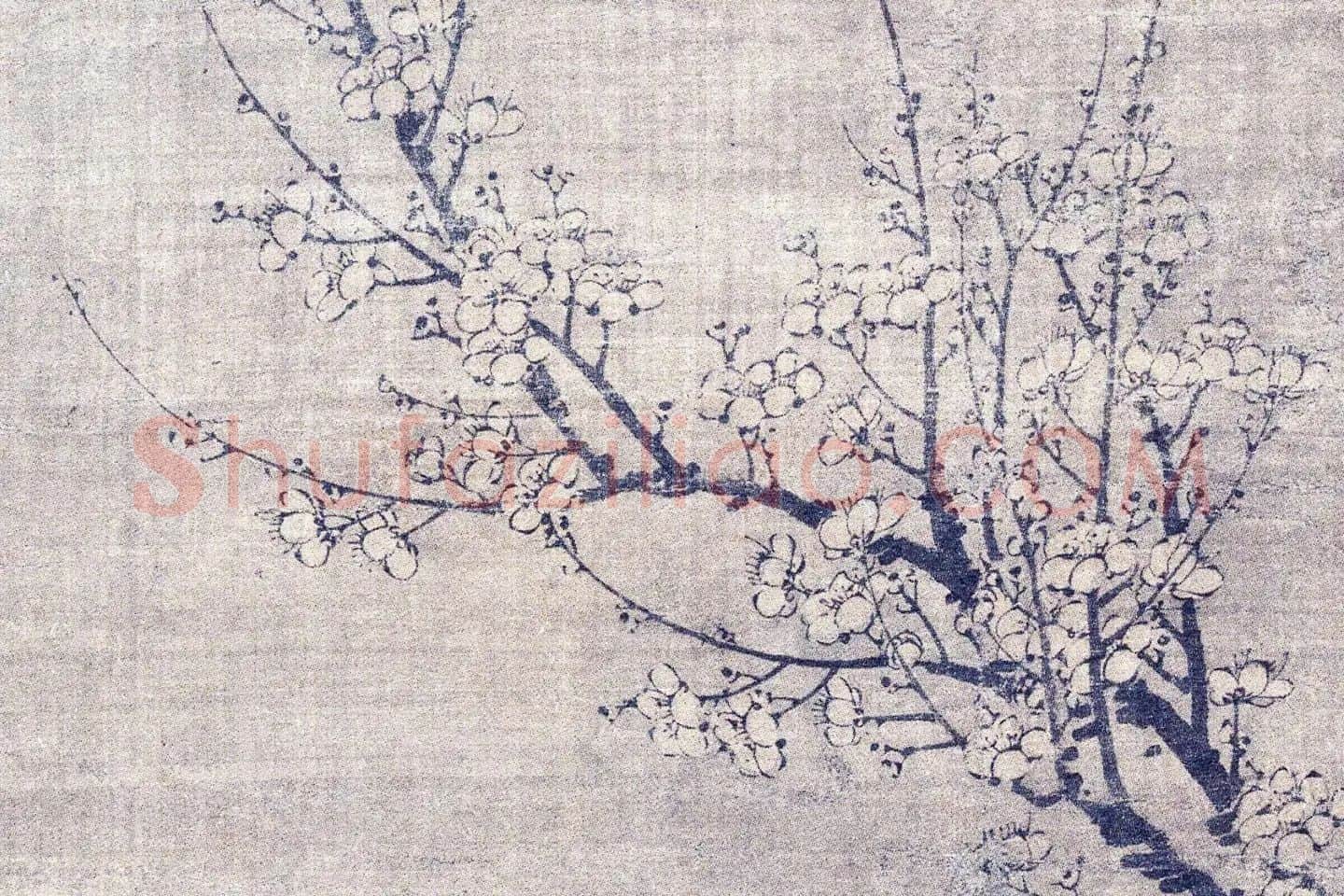 元王冕梅花图轴局部 (4)