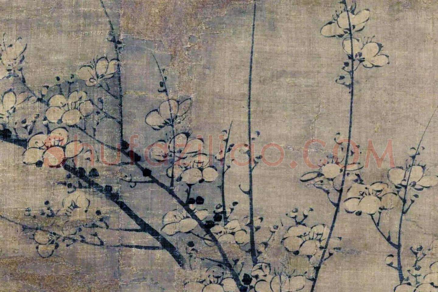 王冕《月下梅花图》局部 (2)
