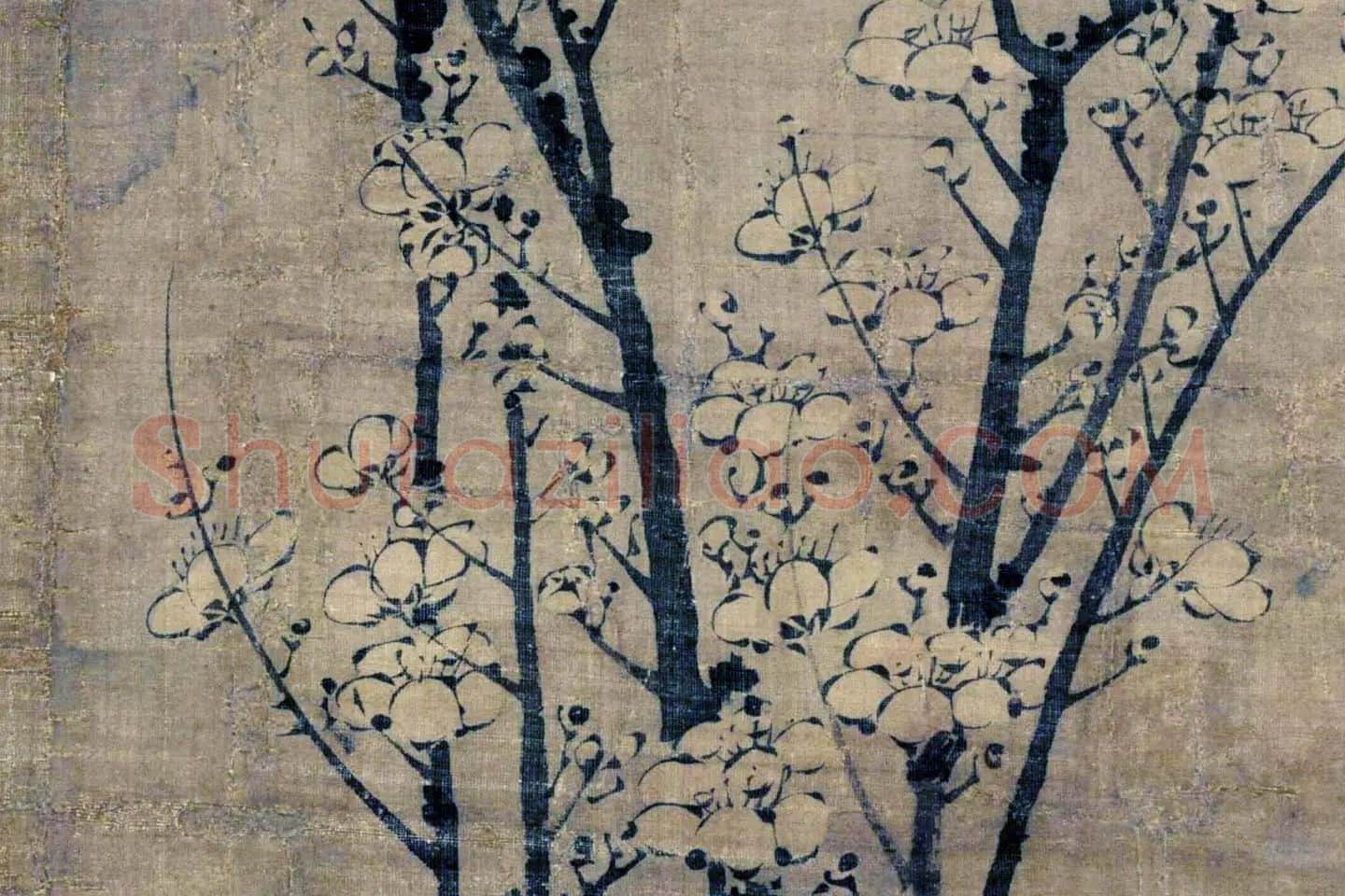 王冕《月下梅花图》局部 (3)