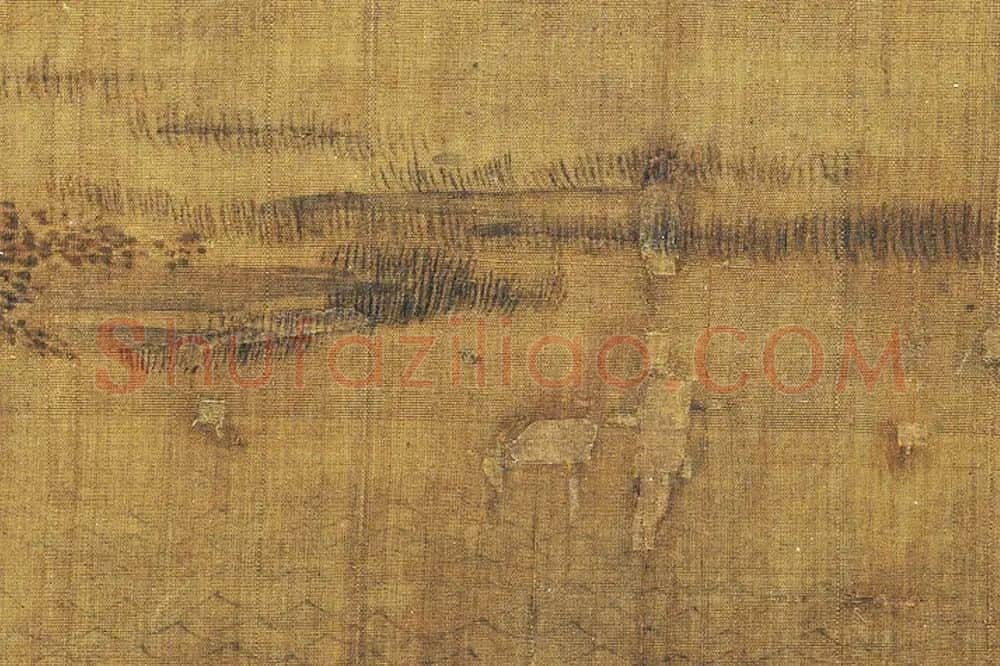 王诜山水人物画《清溪泛艇图》局部 (3)