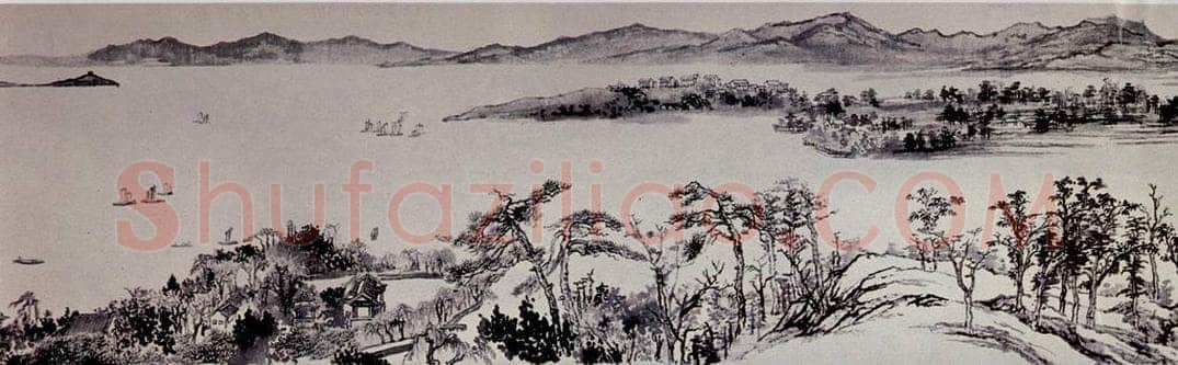1954年 刘海粟 太湖胜概图卷 书画作品