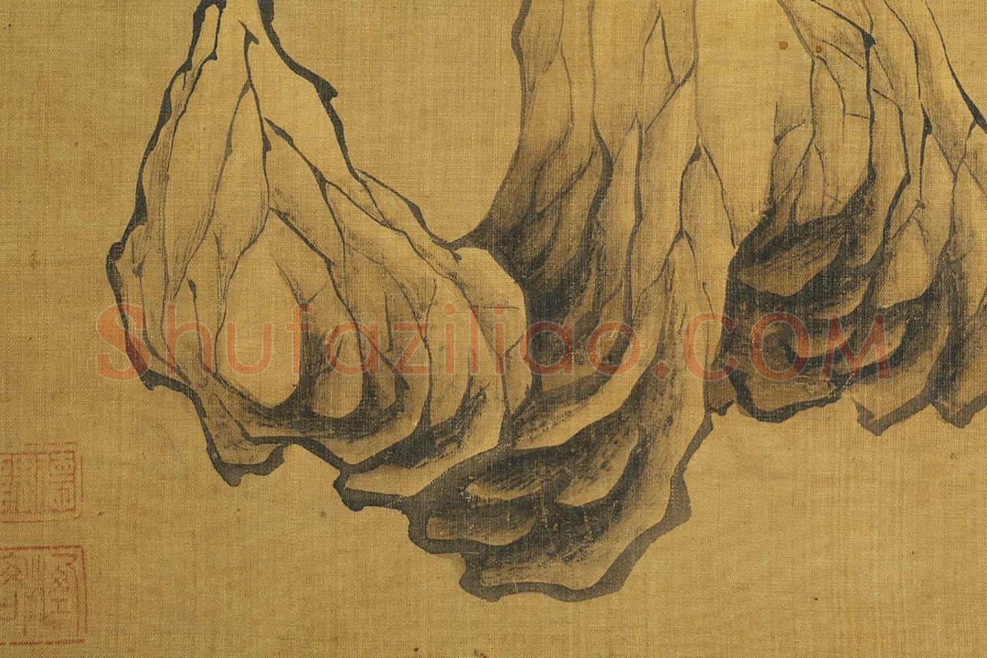 王诜《画玲石观峰》局部 (2)