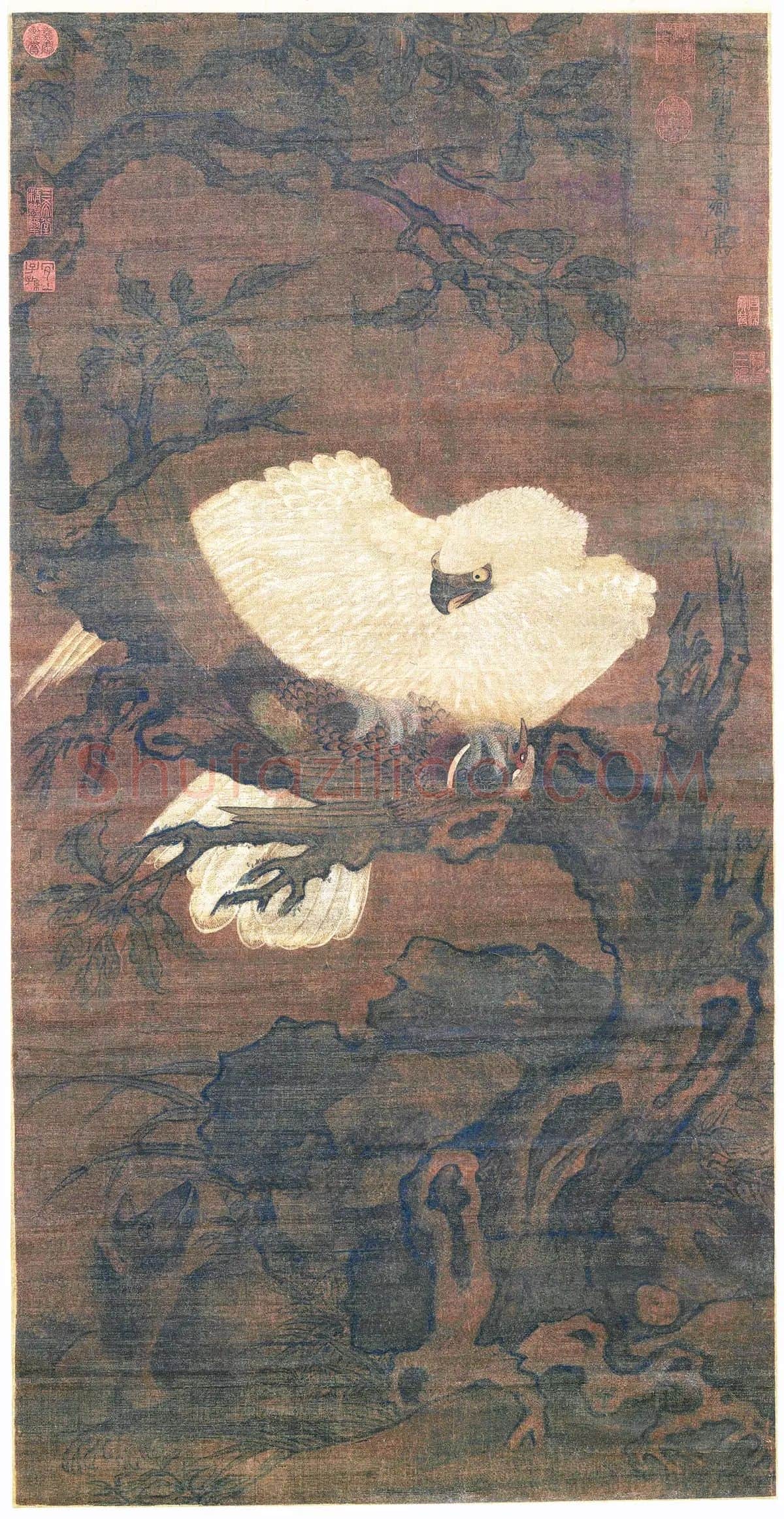 王诜《画鹰图》轴