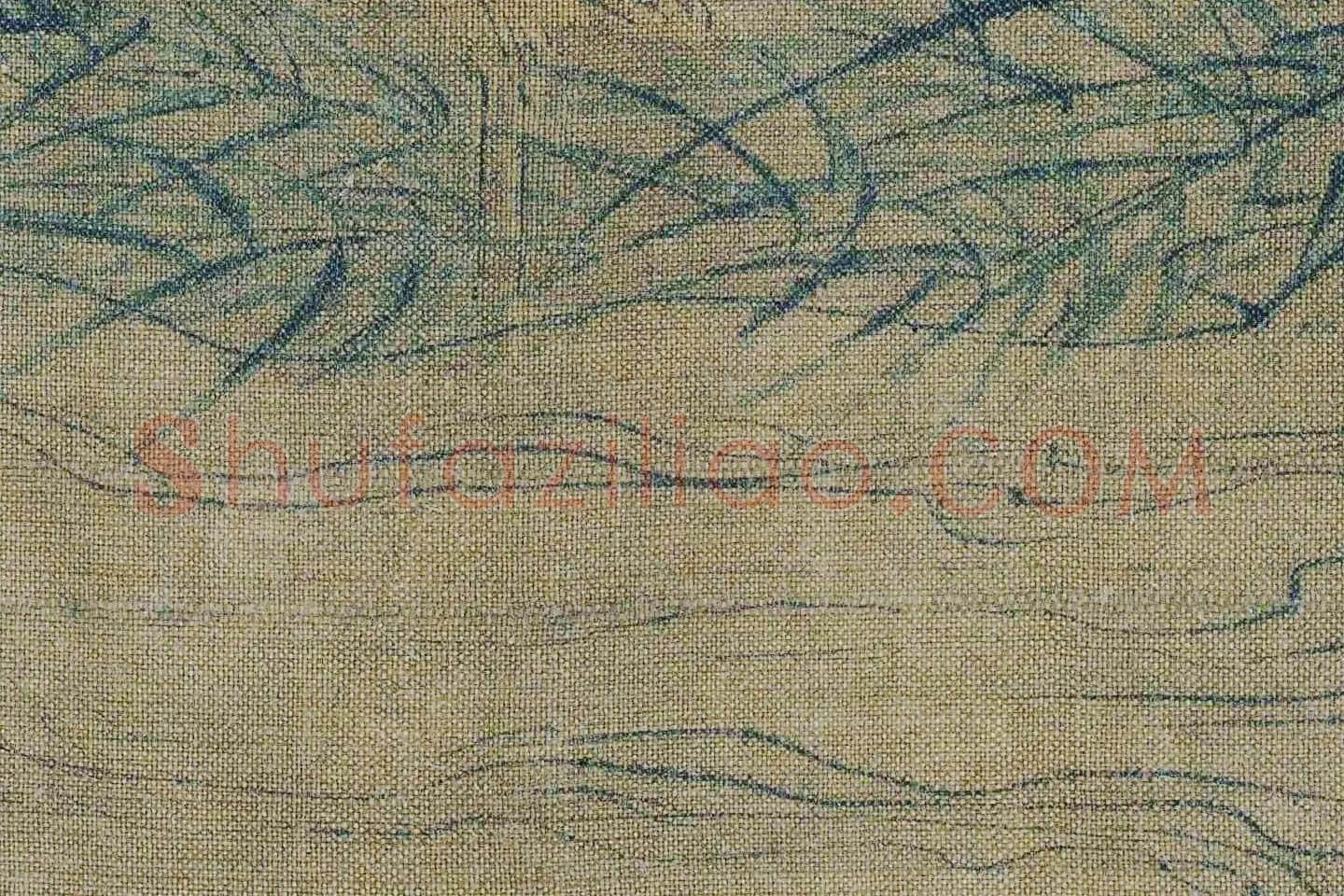 山水人物画《柳荫高士图》局部 (3)