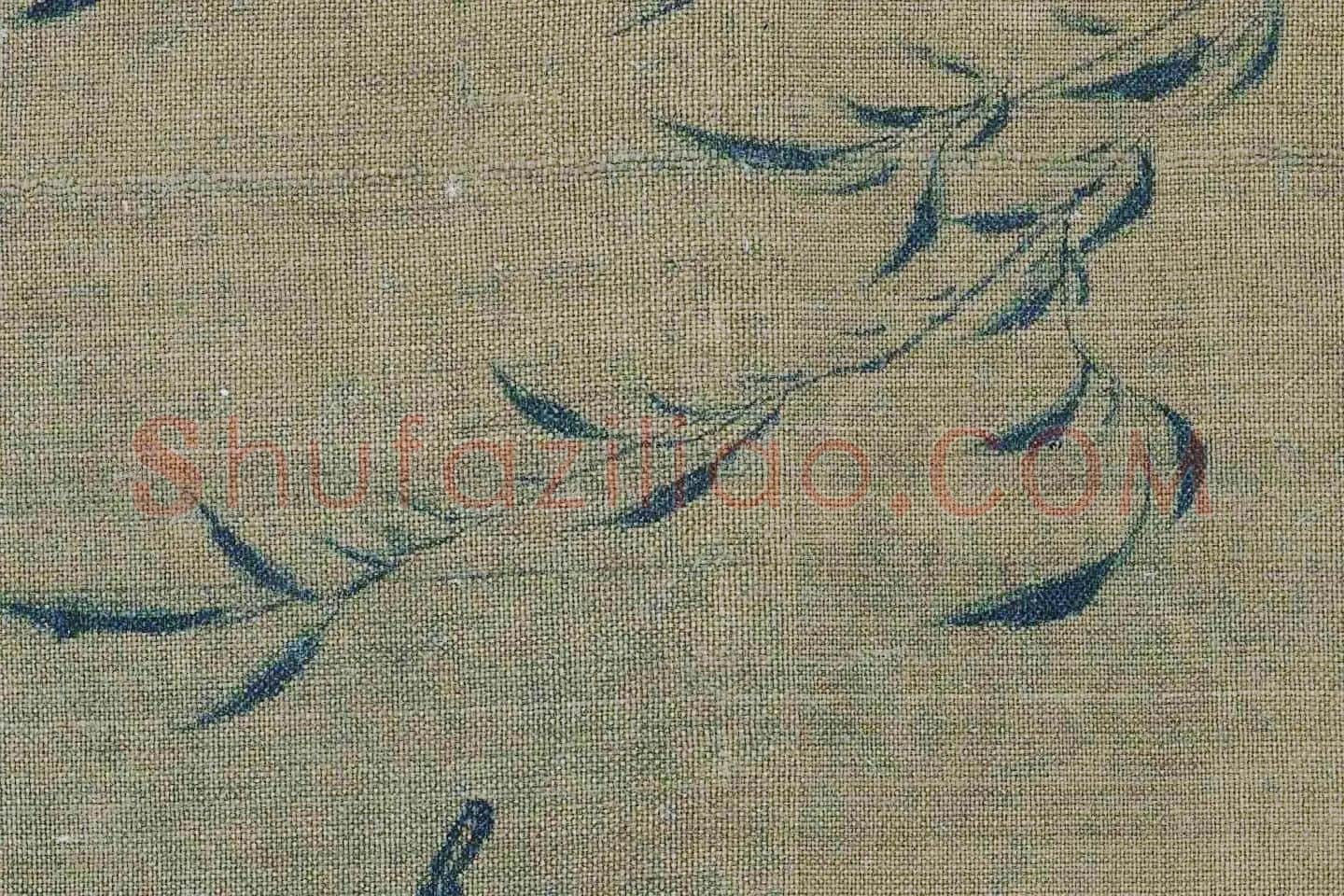 山水人物画《柳荫高士图》局部 (4)