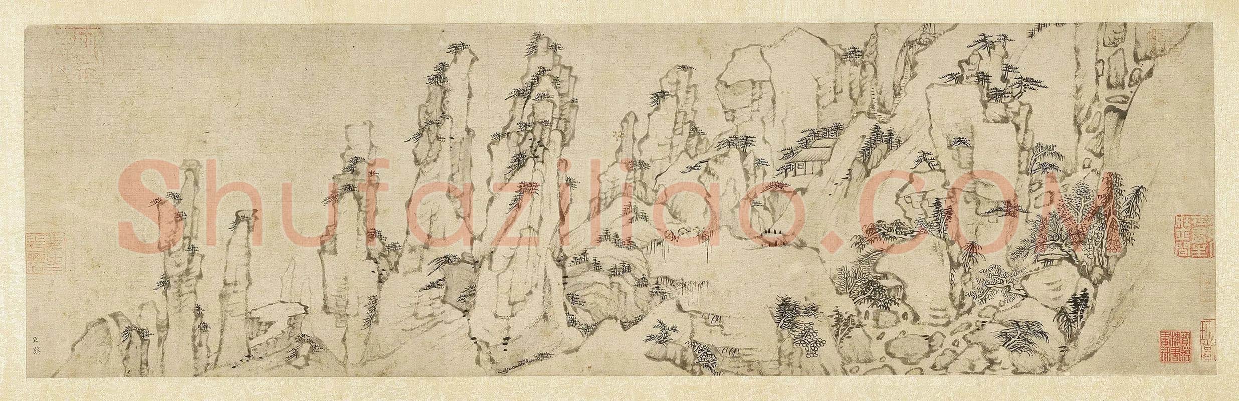 巨然山居图