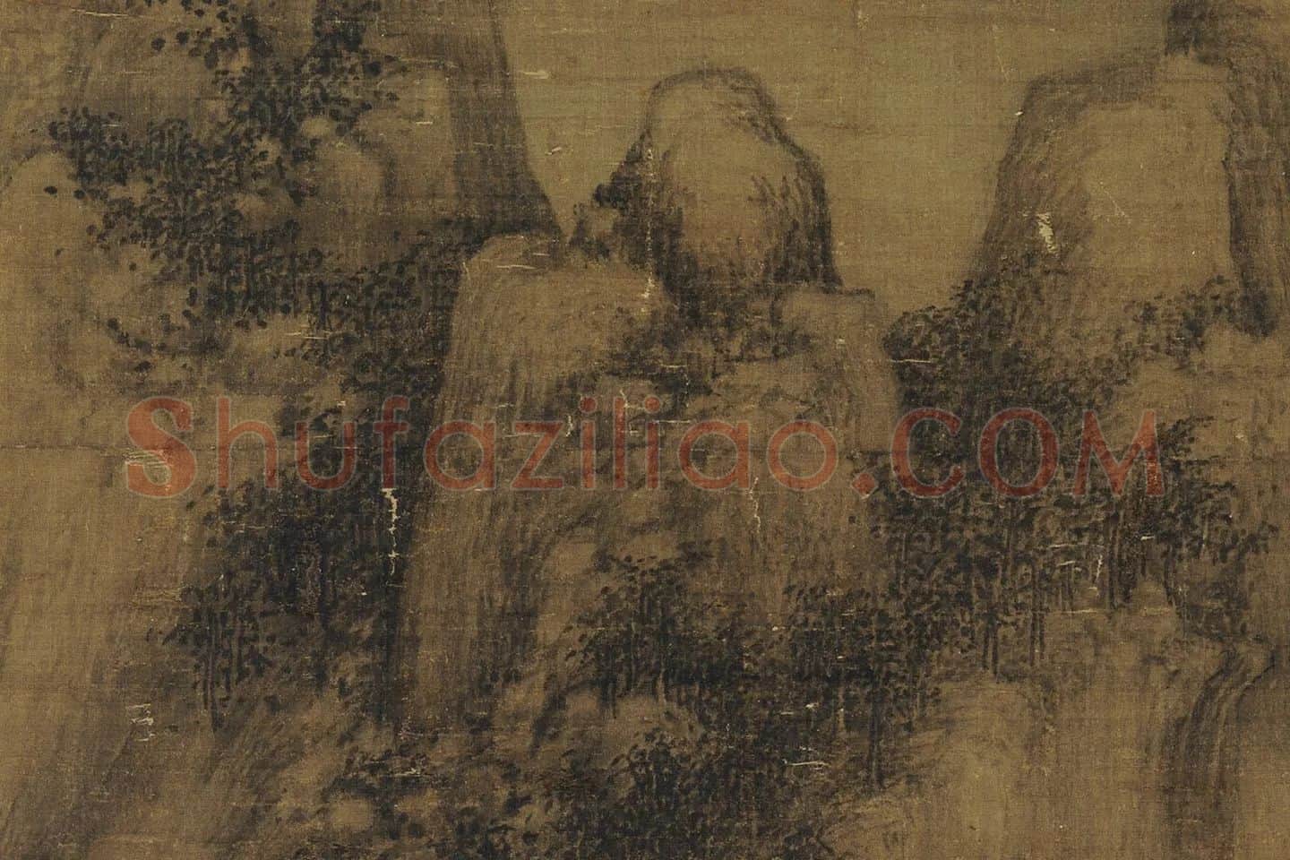 巨然山水画《萧翼赚兰亭图》局部 (2)