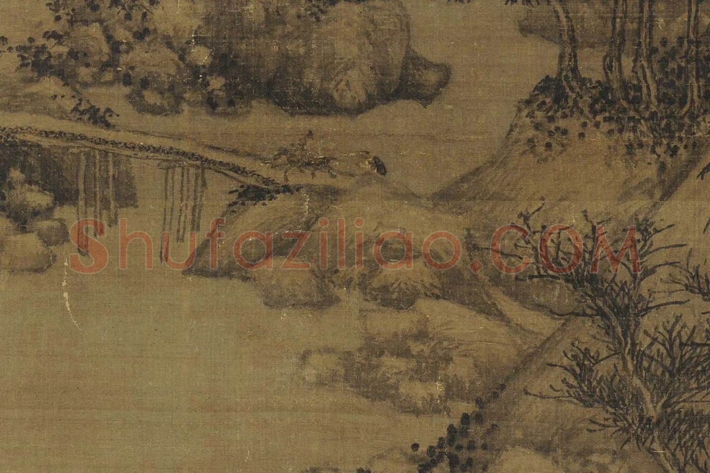 巨然山水画《萧翼赚兰亭图》局部 (6)