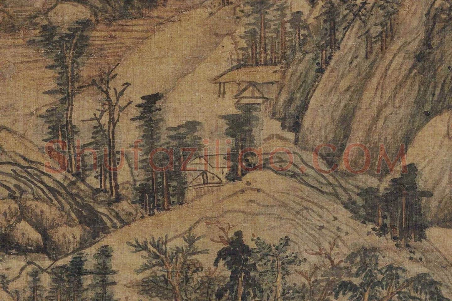 黄公望山水画《天池石壁图》局部 (3)