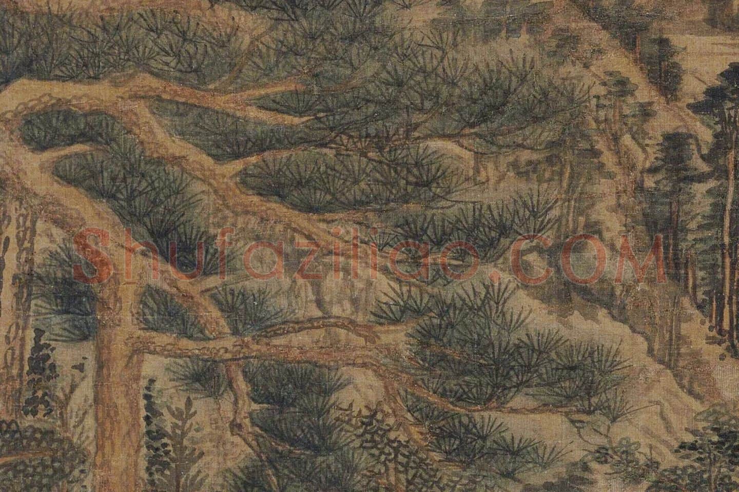 黄公望山水画《天池石壁图》局部 (4)