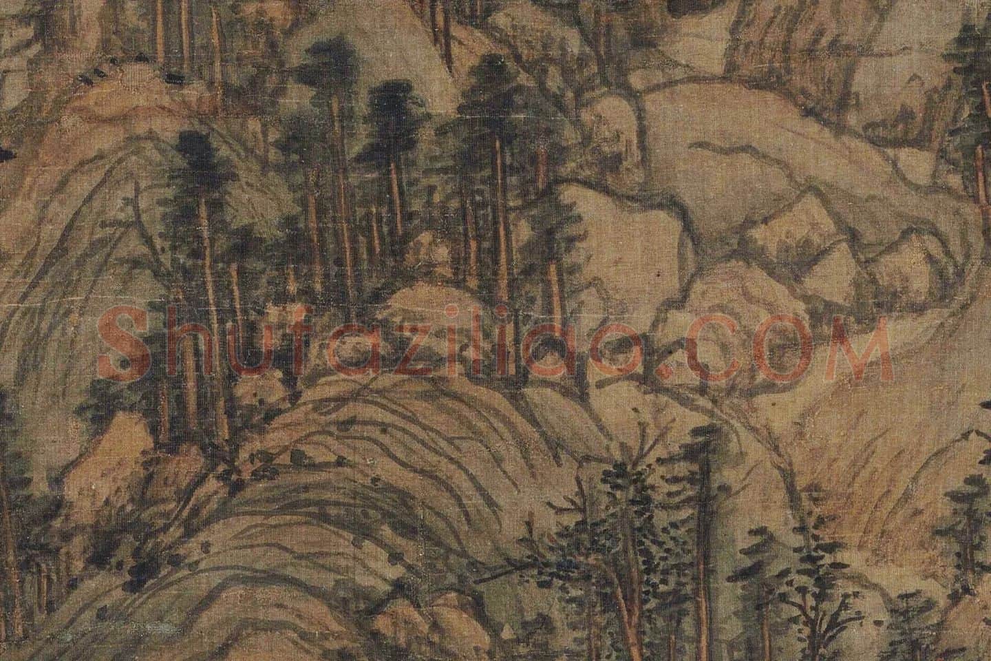 黄公望山水画《天池石壁图》局部 (6)