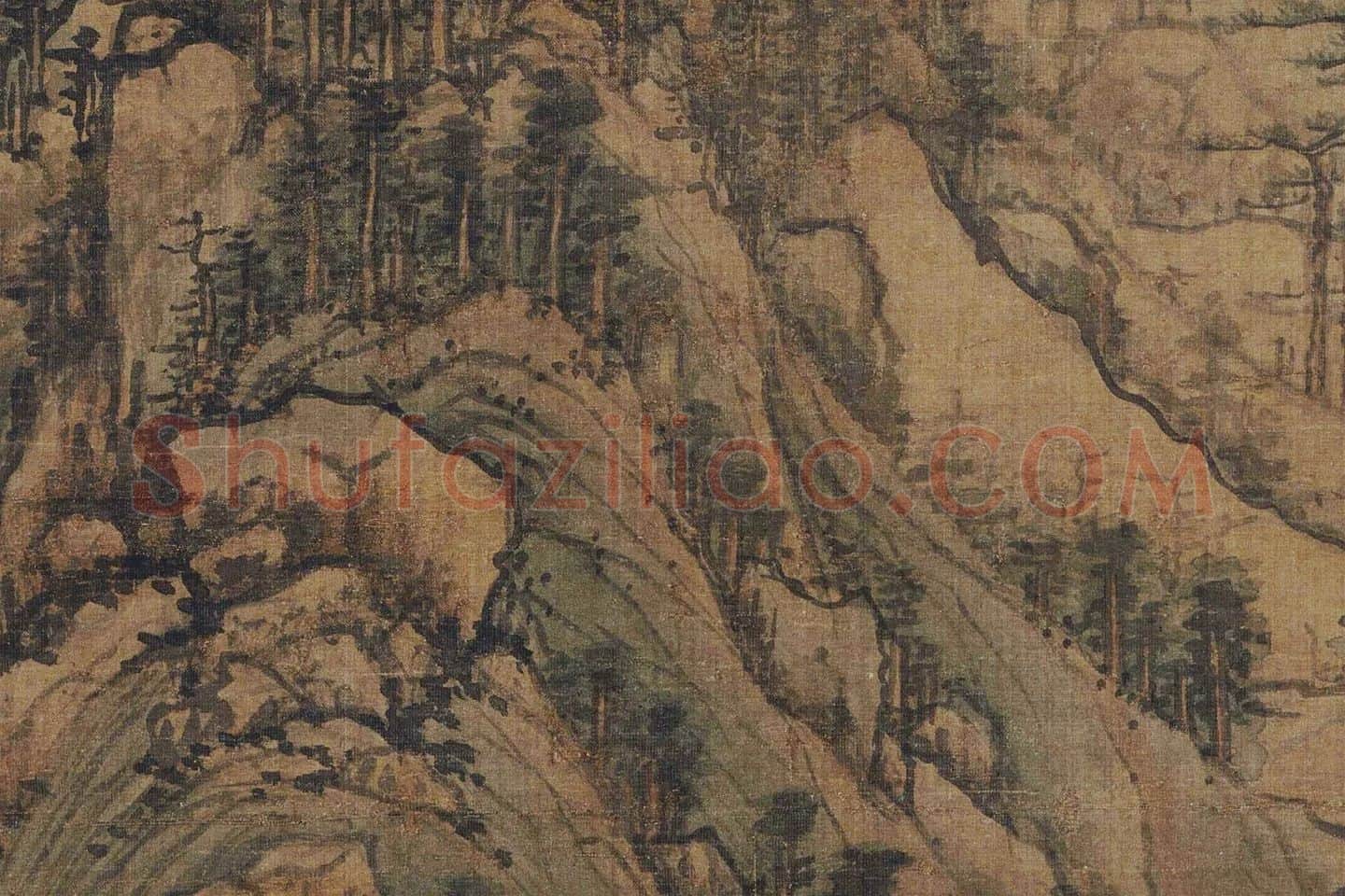黄公望山水画《天池石壁图》局部 (7)