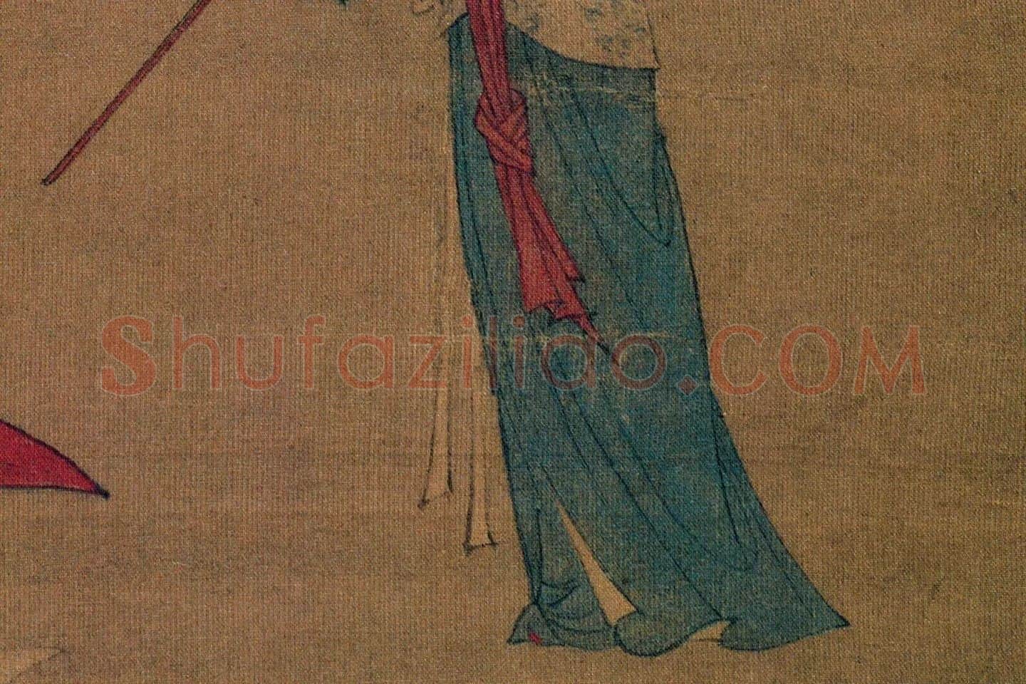 元代人物画《招凉仕女图》高清大图局部 (3)