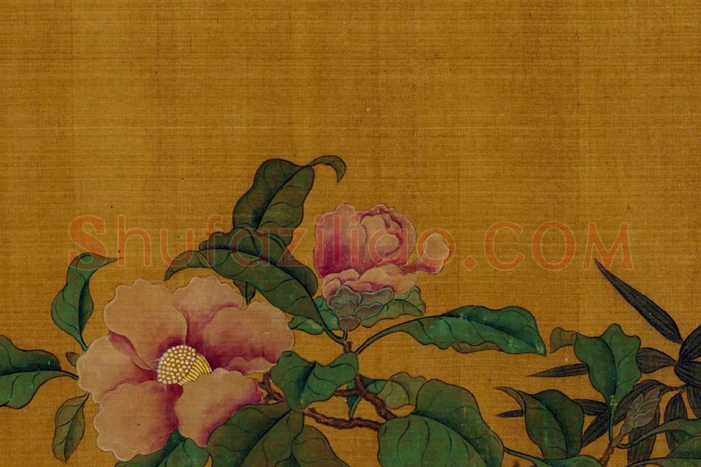 传黄筌花鸟画《翠竹仙禽图》局部 (7)