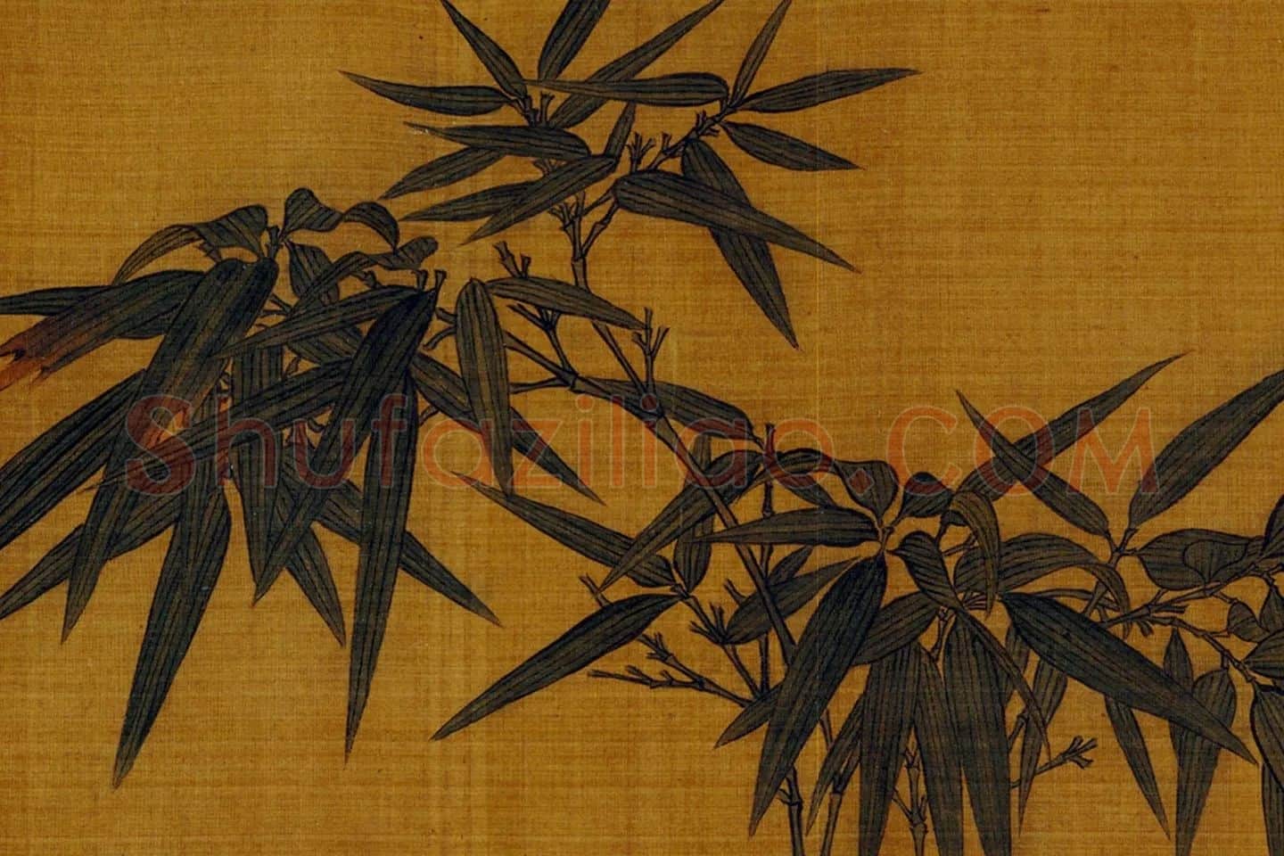 传黄筌花鸟画《翠竹仙禽图》局部 (8)