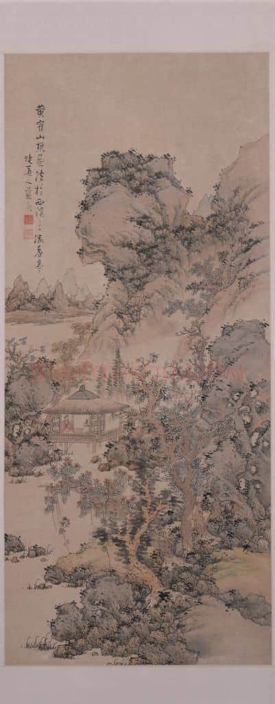 蓝瑛仿王蒙山水图轴 | 故宫绘画藏品