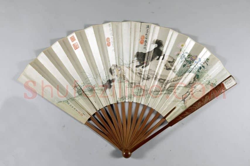 犬戏图扇 | 故宫绘画藏品
