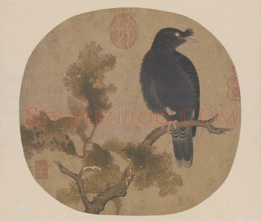 秋树鸜鹆图页 | 故宫绘画藏品
