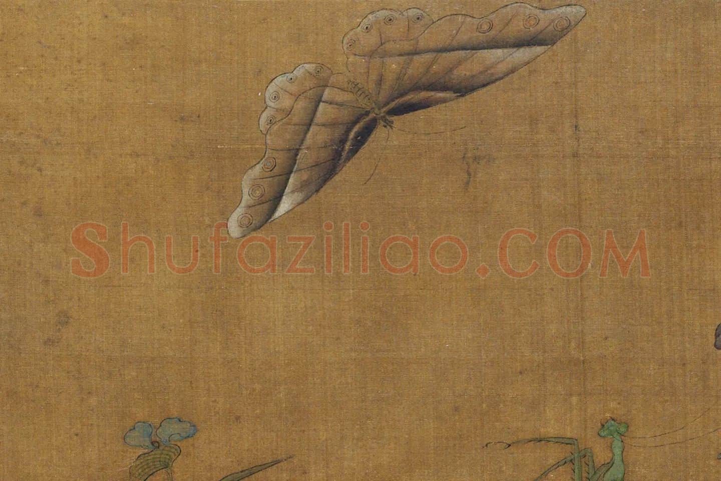 黄筌工笔画《绮石秋容》局部 (1)