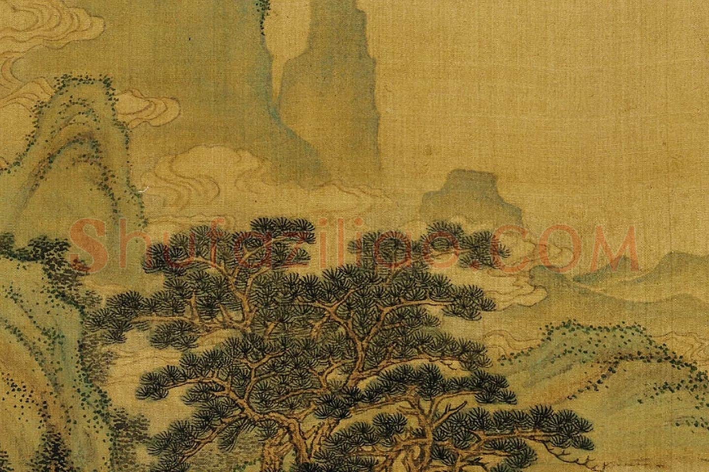五代黄筌山水局部 (2)