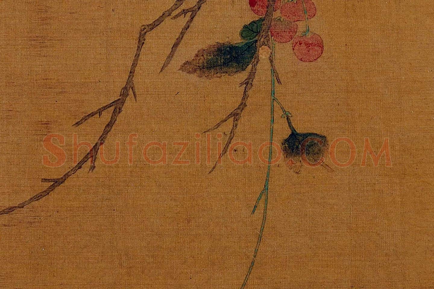 黄筌工笔花鸟《花卉翎毛》局部 (4)