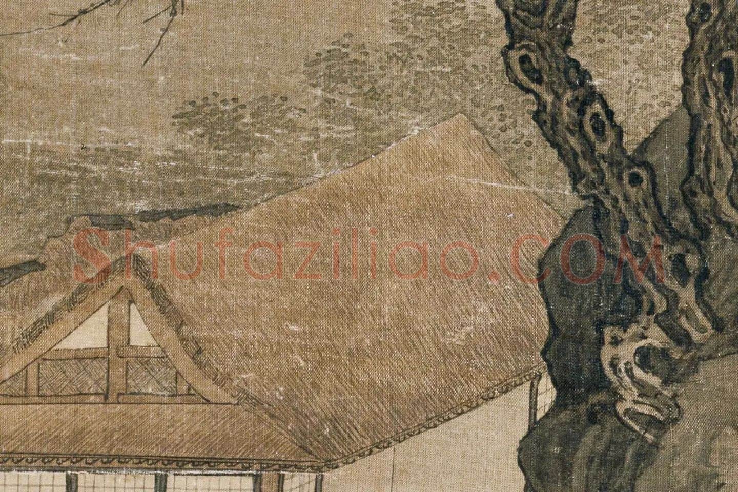 周文矩 (款)听琴图局部 (3)