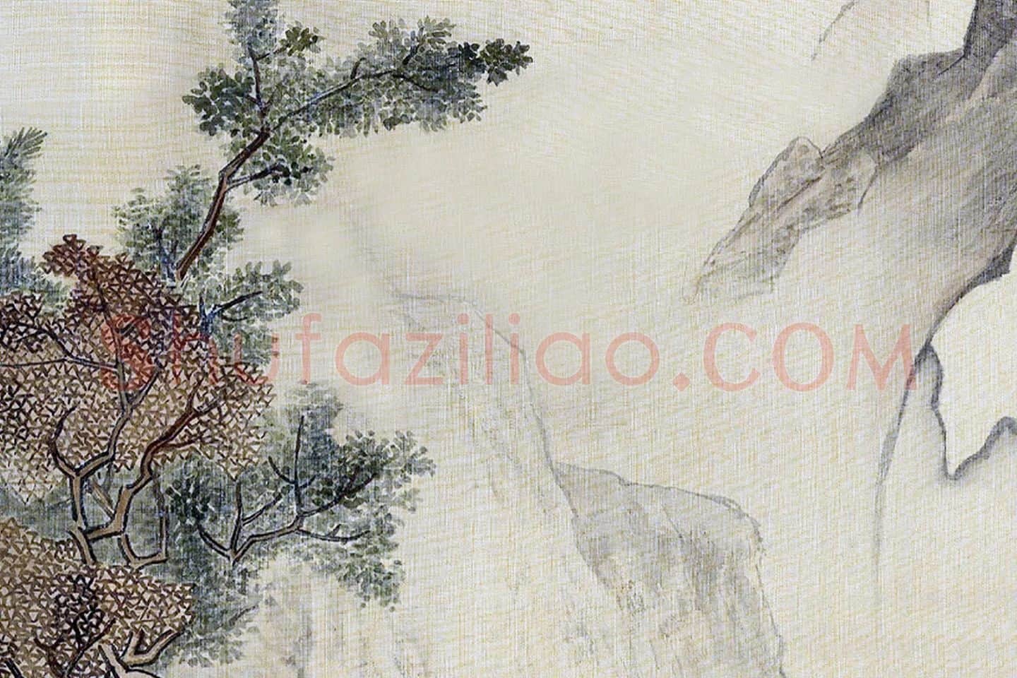 唐寅山水画《看泉听风图》局部 (2)