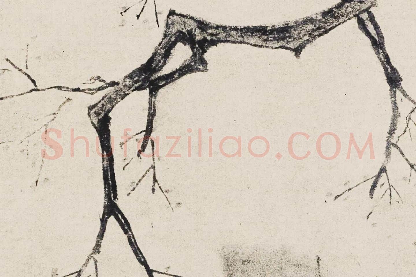 唐寅山水人物画《观梅图》局部 (3)