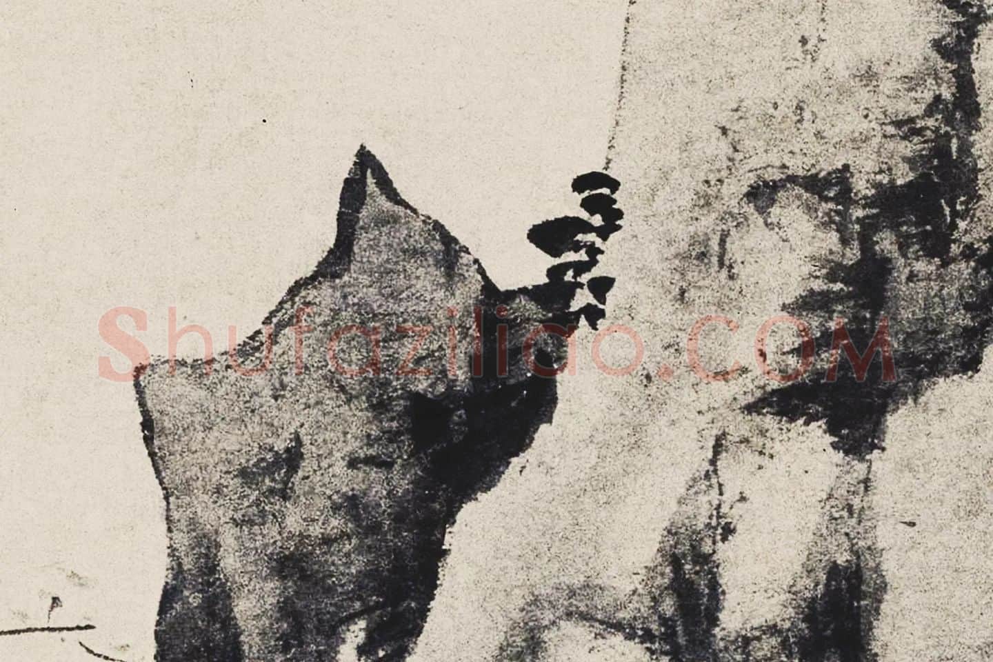 唐寅山水人物画《观梅图》局部 (5)