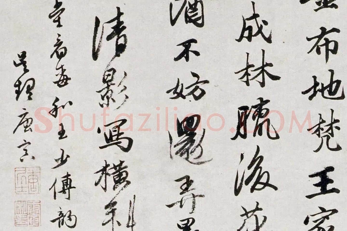 唐寅《墨梅图》局部 (4)