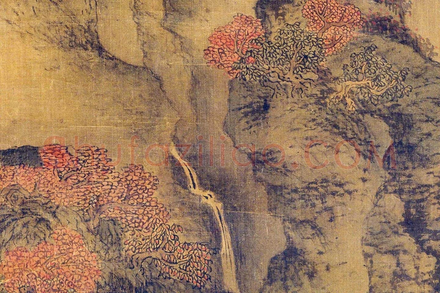 王蒙《关山萧寺图》局部 (6)