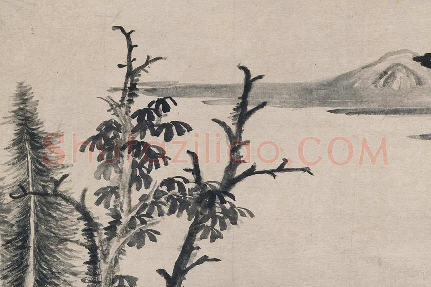 柯九思山水画《夏山欲雨图》局部 (3)