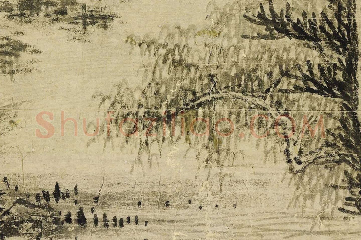 柯九思山水画《谿亭山色图》局部 (3)