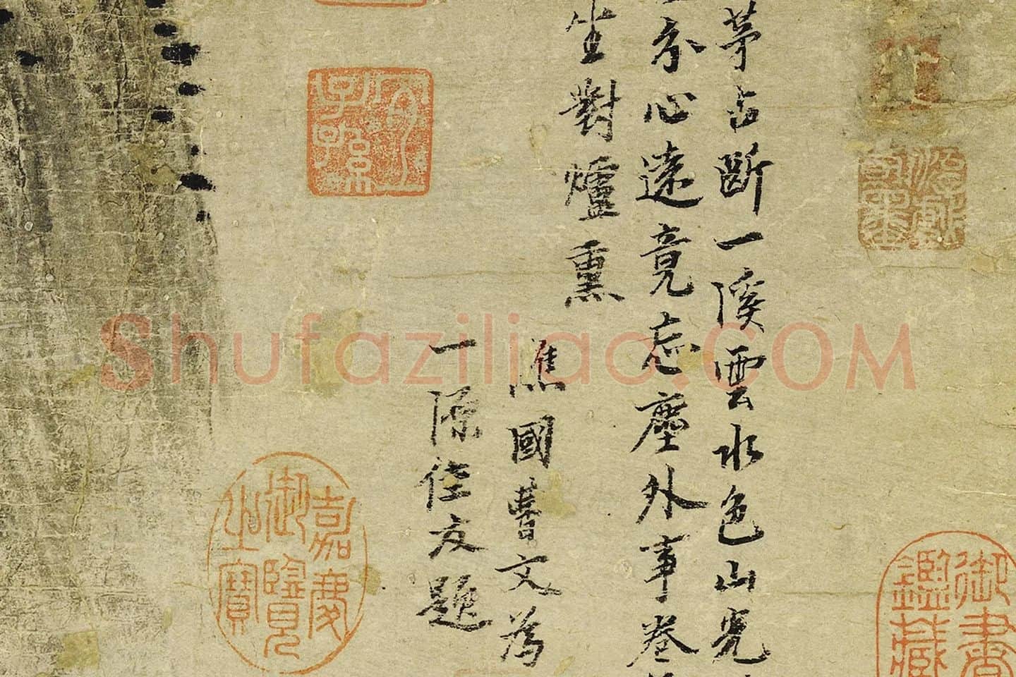 柯九思山水画《谿亭山色图》局部 (5)