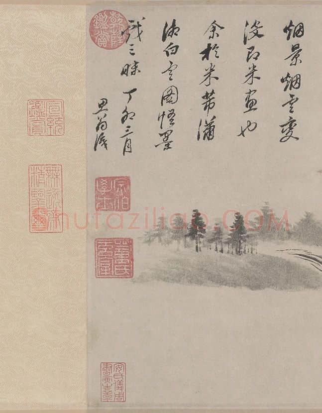 董其昌《潇湘白云图》书画合壁卷 (7)