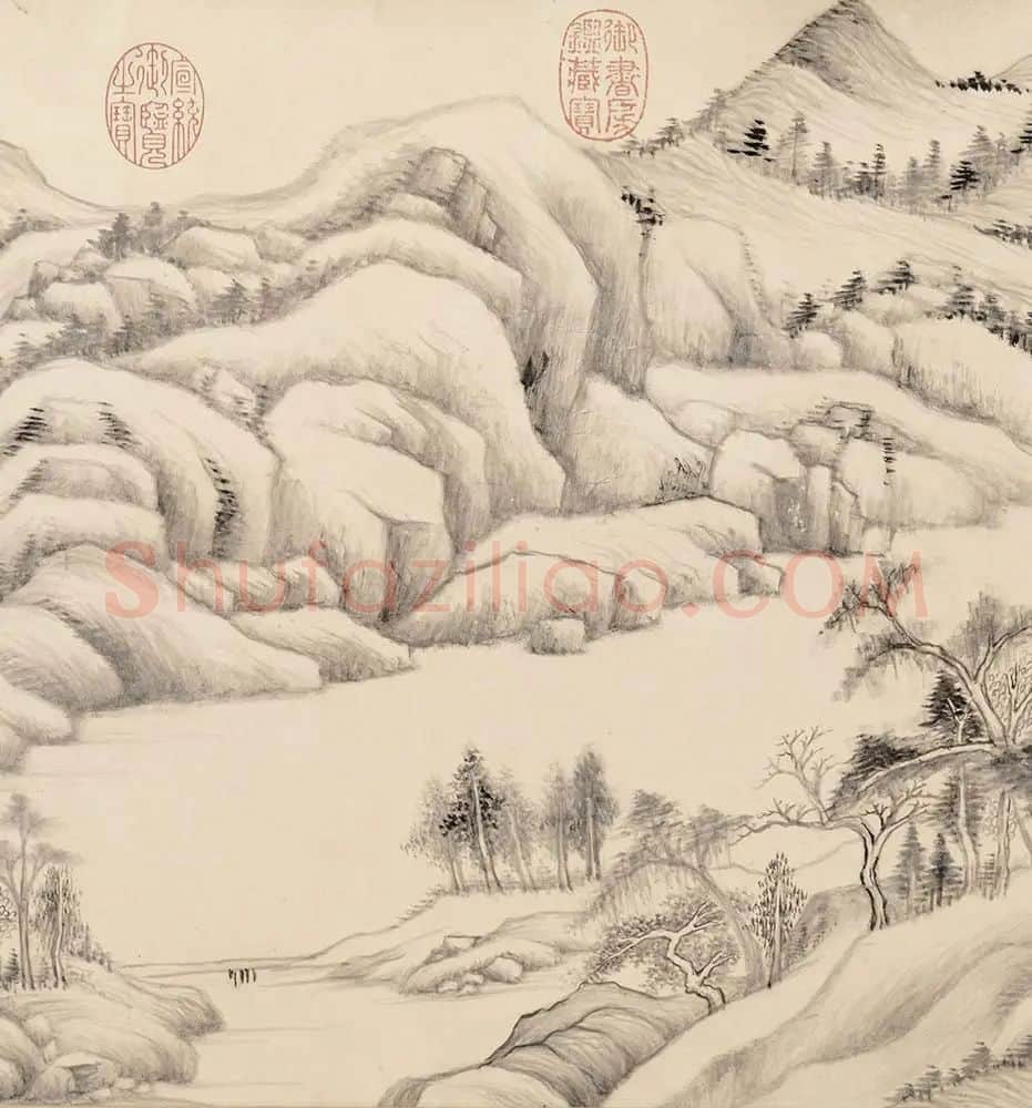 明-董其昌-仿黄子久江山秋霁图卷_08